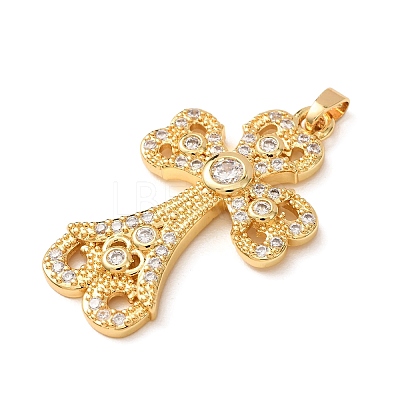 Brass Micro Pave Cubic Zirconia Pendants CU-CBA2F11-17G-1