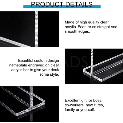 Rectangle Acrylic Name Card Holder ODIS-WH0025-39-1