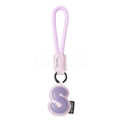 PU Leather Letter Pendant Decoration HJEW-YWC0002-001S-1