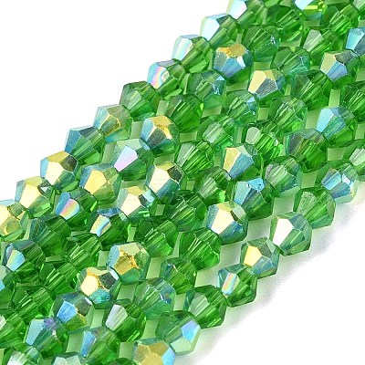 AB Color Plated Transparent Glass Beads Strands GLAA-G127-01Q-1