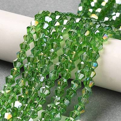 Transparent Electroplate Glass Beads Strands LS-EGLA-A039-T4mm-B03-1
