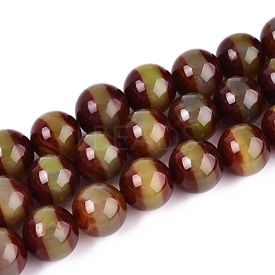 Tibetan Style dZi Agate Beads Strands G-N357-04A-01-1