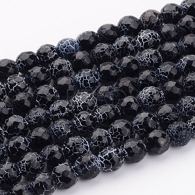 Crackle Agate Beads Strands G-A002-1-1