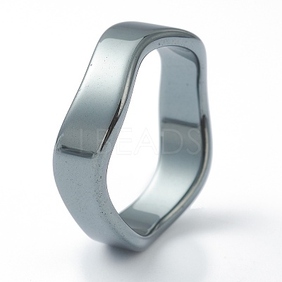 Non-magnetic Synthetic Hematite Finger Rings RJEW-H544-03F-1