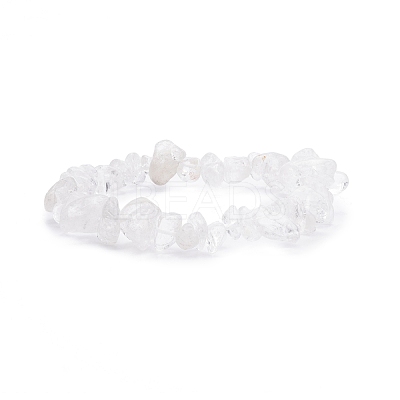Natural Quartz Crystal Chips Beaded Jewelry Set SJEW-JS01232-05-1