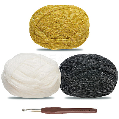 3 Skeins 3 Colors Polyester Yarn DIY-MB0002-06A-1