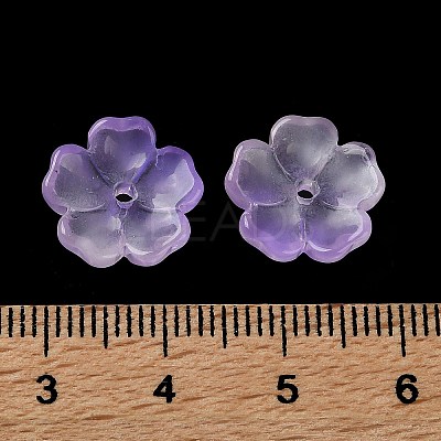 Dyed & Heated Gradient Color Glass Bead Cap GLAA-D307-01G-1