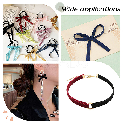5 Bags 5 Colors Velvet Ribbon OCOR-AR0001-54C-1
