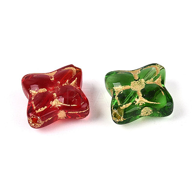 Baking Paint Transparent Glass Beads DGLA-N018-21-1