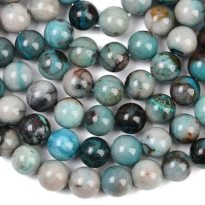 Natural Chrysocolla Beads Strands G-K405-B01-10mm-1