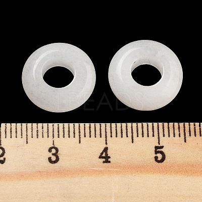 Natural White Jade European Beads G-C134-01F-1