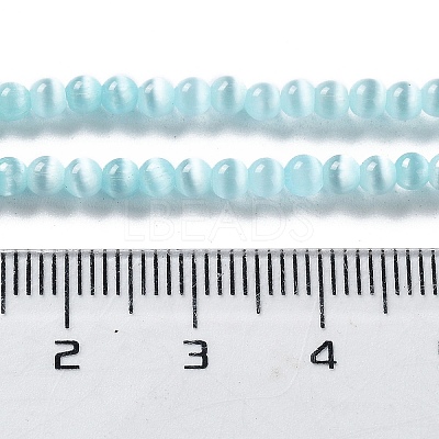 Cat Eye Glass Bead Strands CE-R010-09-1