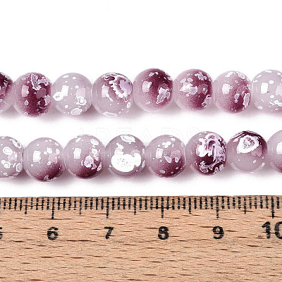 Baking Paint Glass Beads X1-DGLA-N015-8mm-05-1