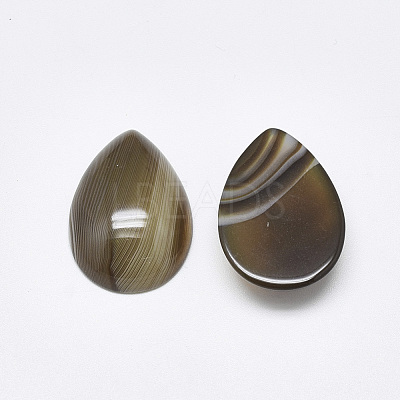 Natural Banded Agate/Striped Agate Cabochons G-T122-23I-1