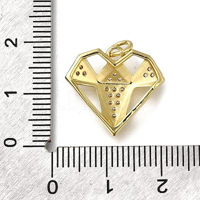Brass Micro Pave Cubic Zirconia Pendants ZIRC-I070-027G-1