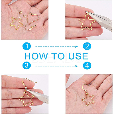 Long-Lasting Plated Brass Earring Hooks KK-BC0006-06G-NF-1