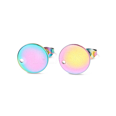 Ion Plating(IP) 304 Stainless Steel Stud Earring Findings STAS-K184-01-03M-1