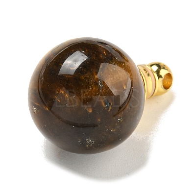 Natural Tiger Eye Perfume Bottle Pendants G-K338-22G-07-1