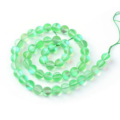 Synthetic Moonstone Beads Strands G-R375-6mm-A06-1