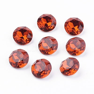 Pointed Back & Back Plated K9 Glass Rhinestone Cabochons RGLA-J012-10mm-259-1