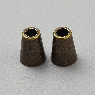 Zinc Alloy Cord End BUTT-WH0100-09AB-02-1