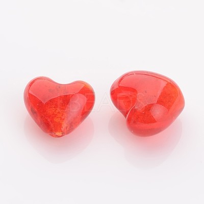 Valentine Gifts for Her Ideas Handmade Silver Foil Glass Beads X-FOIL-R050-12x8mm-1-1