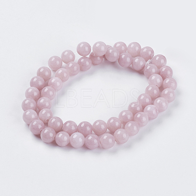 Natural Yellow Jade Beads Strands X-G-G598-8mm-YXS-05-1