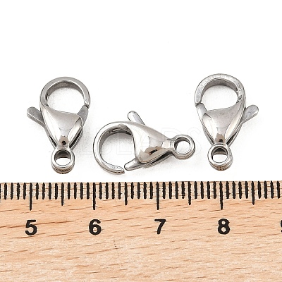 Tarnish Resistant 304 Stainless Steel Lobster Claw Clasps STAS-AB16-1
