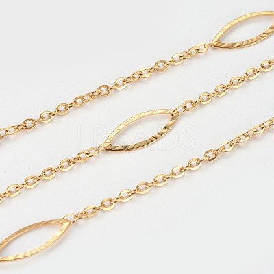 3.28 Feet Ion Plating(IP) 304 Stainless Steel Cable Chains X-CHS-E020-01G-1