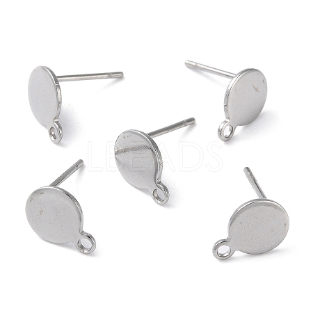 304 Stainless Steel Ear Stud Components STAS-F227-19C-P-1