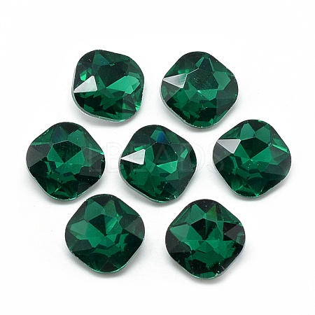 Pointed Back Glass Rhinestone Cabochons RGLA-T032-10x10mm-16-1