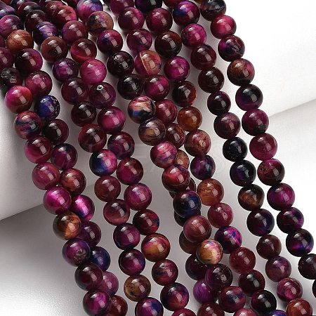 Natural Tiger Eye Beads Strands LS-G-B133-A02-6mm-10-1