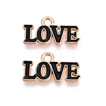 Valentine's Day Theme Alloy Enamel Pendants ENAM-T020-50D-01-1