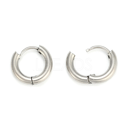304 Stainless Steel Huggie Hoop Earrings EJEW-O087-06B-P-1