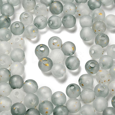 Frosted Transparent Acrylic Beads X1-OACR-F013-13F-1