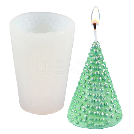 Christmas Theme DIY Cone Candle Silicone Molds DIY-G049-05-1