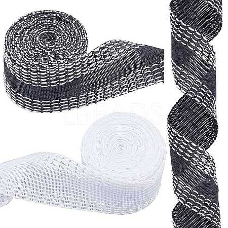 6 Rolls 2 Colors Polyester Ribbon OCOR-GF0001-37-1