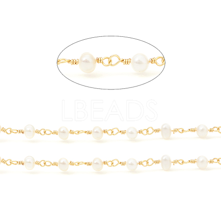 3.28 Feet Brass Handmade Beaded Chain X-CHC-I031-05A-1