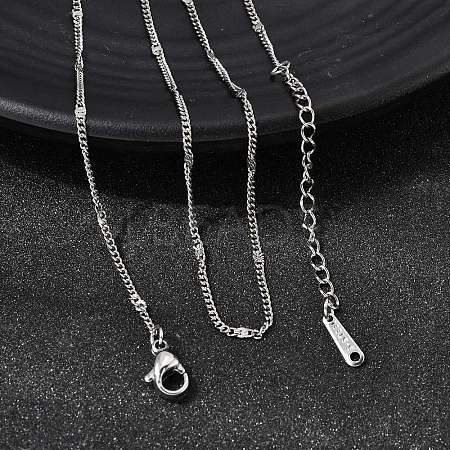 12Pcs 1.8MM 304 Stainless Steel Textured Twisted Chain Necklaces for Men Women NJEW-H093-20P-03-1