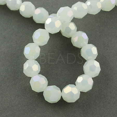 Electroplate Glass Beads Strands X-EGLA-R017-10mm-1-1