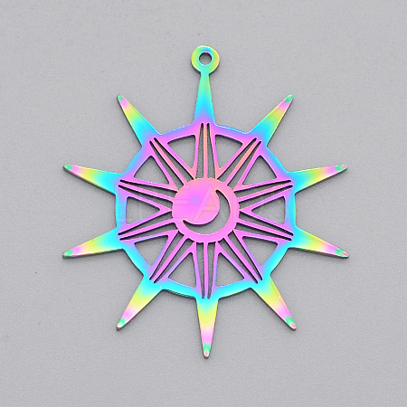 Ion Plating(IP) 201 Stainless Steel Pendants STAS-S105-LA503-1