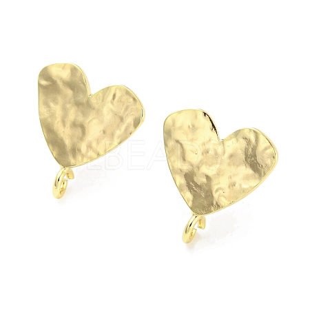 Brass Stud Earring Findings KK-L208-17G-1