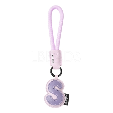 PU Leather Letter Pendant Decoration HJEW-YWC0002-001S-1