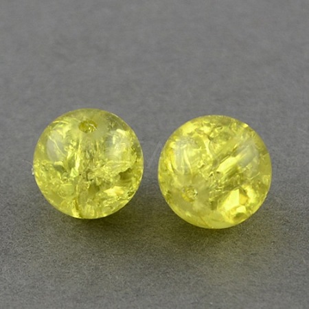 1 Strand Transparent Crackle Glass Round Beads Strands X-CCG-Q001-4mm-04-1