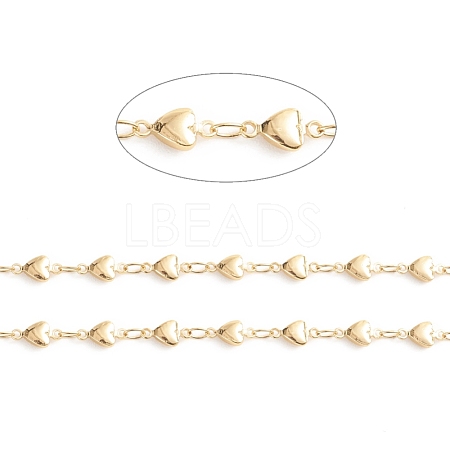Brass Heart Link Chains CHC-E021-11A-1