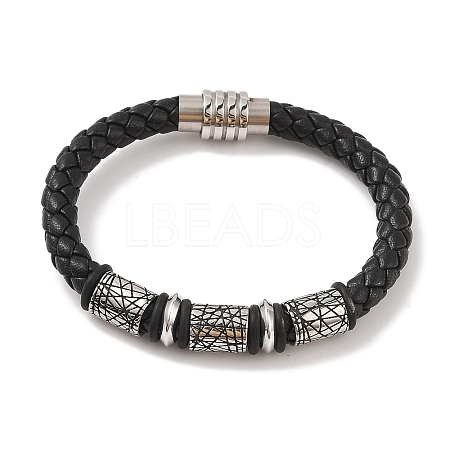 Braided Microfiber Leather Cord Bracelets BJEW-B096-18A-1