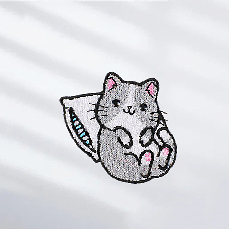 Cat Computerized Embroidery Cloth Iron on/Sew on Patches WG69315-06-1