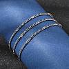 12Pcs 2.2MM 304 Stainless Steel Textured Twisted Chain Necklaces for Men Women NJEW-H093-20P-01-2