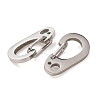 304 Stainless Steel Push Gate Snap Keychain Clasp Findings SA-CBABDB1-01P-2