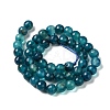 Dyed & Heated Natural Agate Beads Strands G-P539-D01-08-3